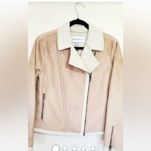 Cupcakes & Cashmere faux suede and fleece zip jacket size xs